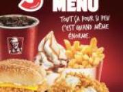 Le Méga Menu KFC à 5€ seulement