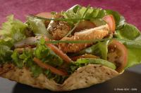 Taco salad’ aux aiguillettes de poulet et graines de lin