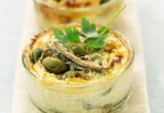 Recette Clafoutis Anchois-Olives Croc’frais